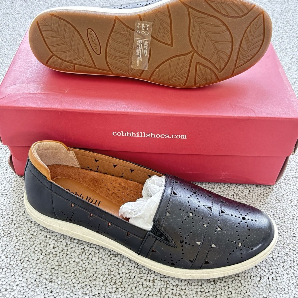 Cobb Hill Bailee Slip Women's Slip On Size US: 5 M Leather Black Vented C17079